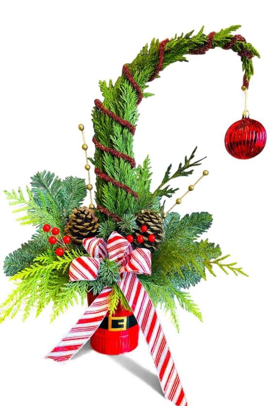 Red pot Grinch Christmas Tree