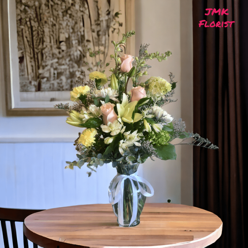 modern flower arrangement rose